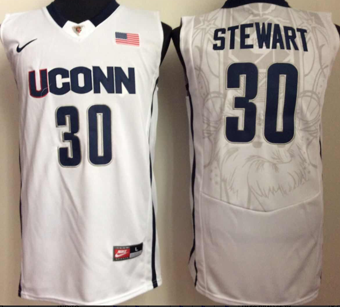 UConn Huskies 30 Breanna Stewart White College Basketball Jersey