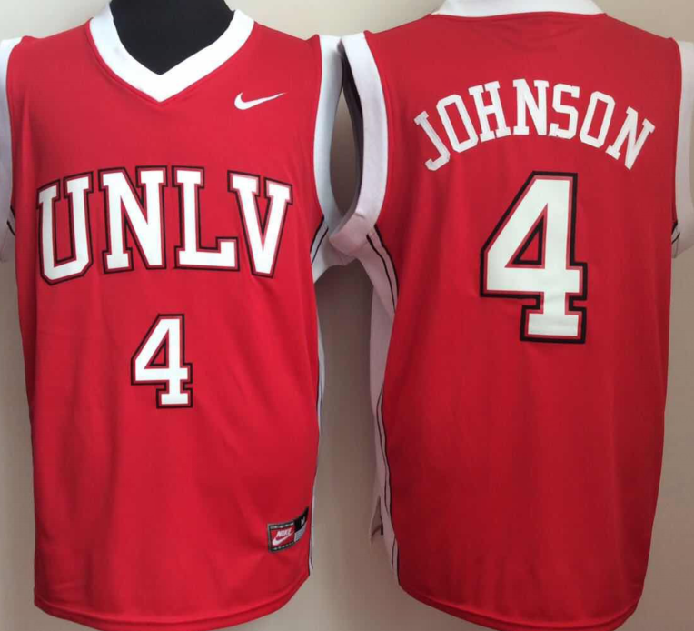 Unlv Rebels 4 Larry Johnson Red College Basketball Jersey