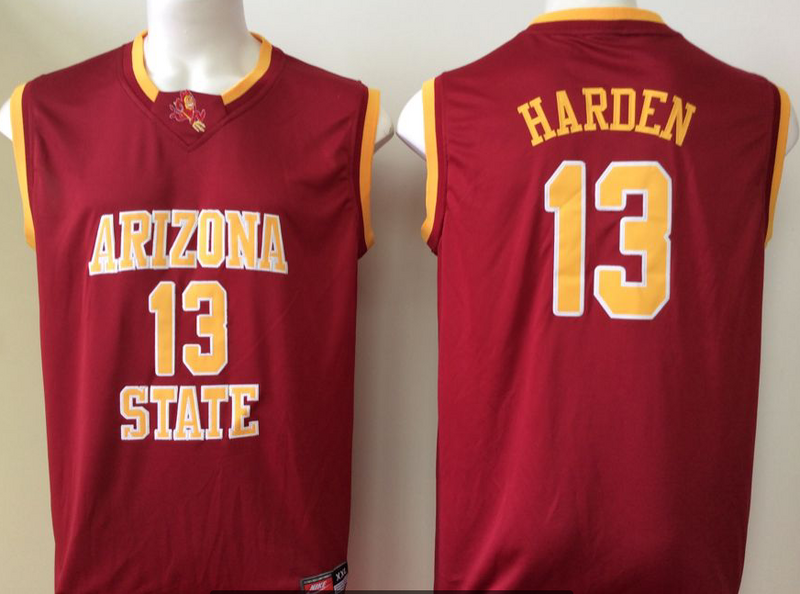 Arizona State Sun Devils 13 James Harden Red College Basketball Jersey