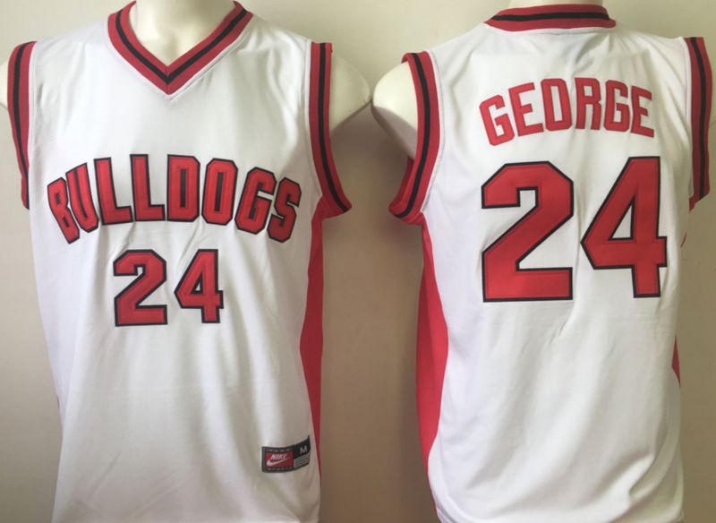 Fresno State Bulldogs 24 Paul George White College Basketball Jersey