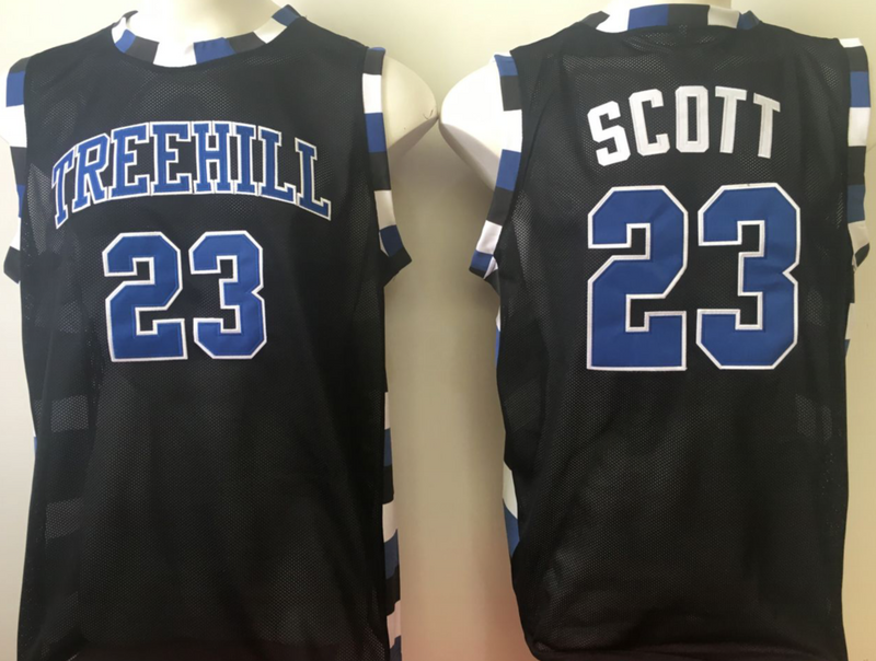 One Tree Hill Ravens 23 Nathan Scott Black College Basketball Jersey
