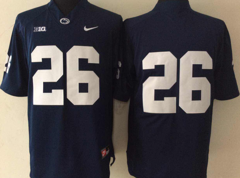 Penn State Nittany Lions 26 Saquon Barkley Navy College Football Jersey