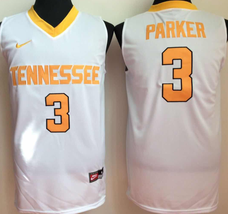 Tennessee Volunteers 3 Candace Parker White College Basketball Jersey
