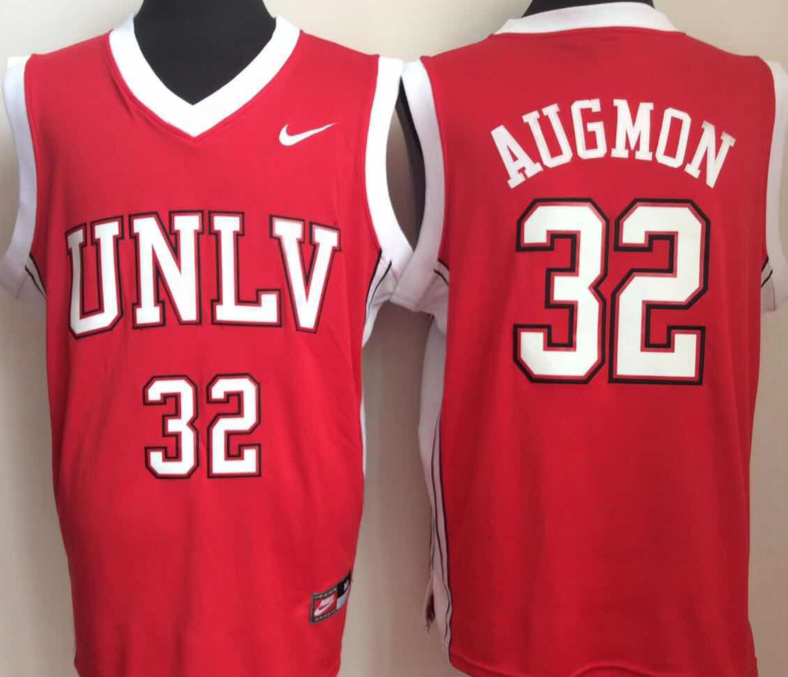 Unlv Rebels 32 Stacy Augmon Red College Basketball Jersey
