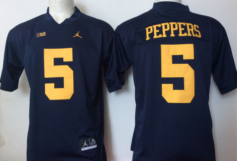 Michigan Wolverines 5 Jabrill Peppers Navy College Football Jersey
