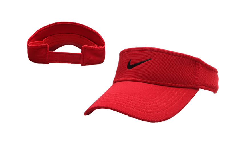 Nike Logo Red Adjustable Visor YP