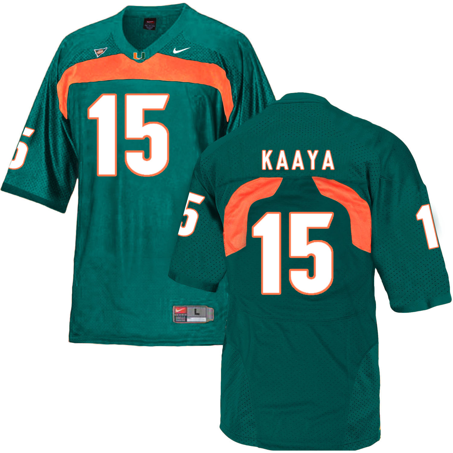 Miami Hurricanes 15 Brad Kaaya Green College Football Jersey