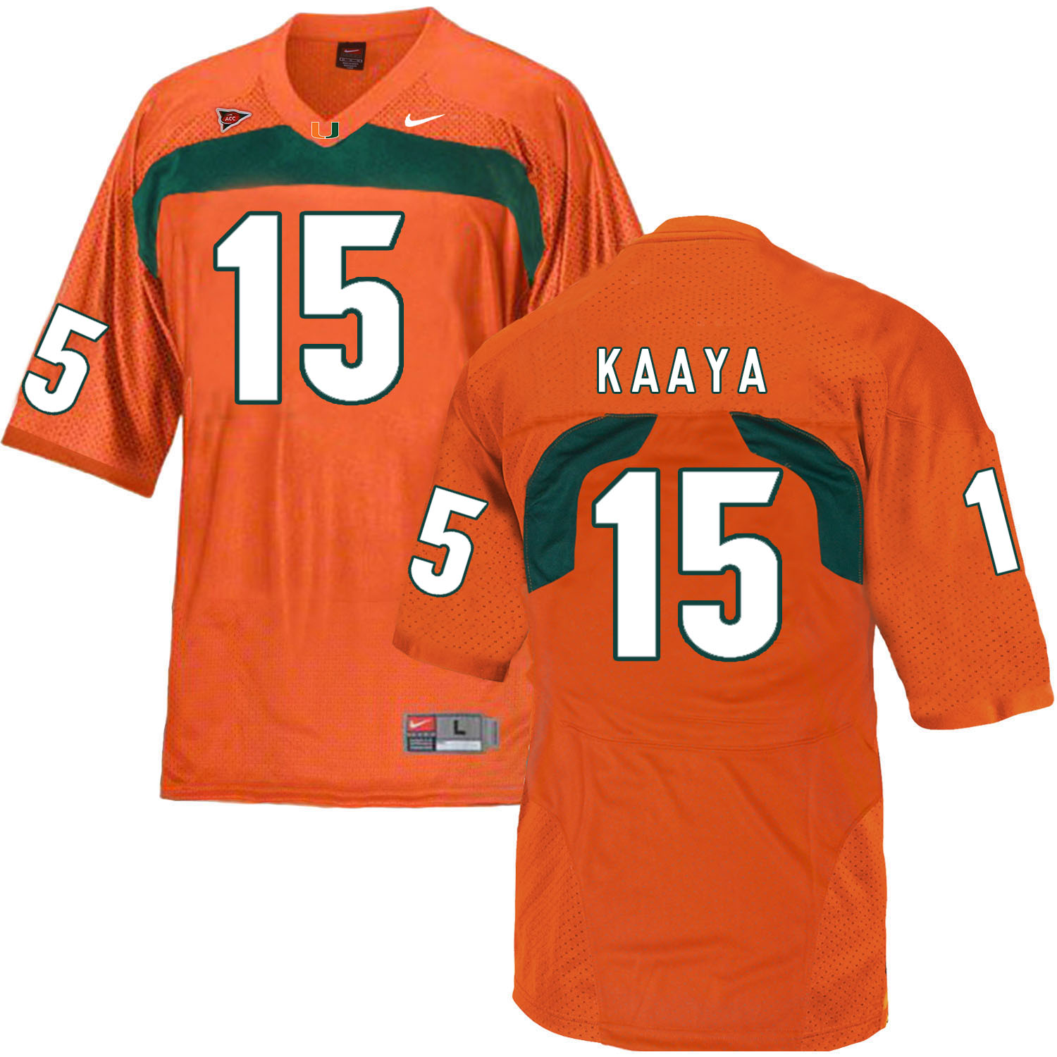 Miami Hurricanes 15 Brad Kaaya Orange College Football Jersey