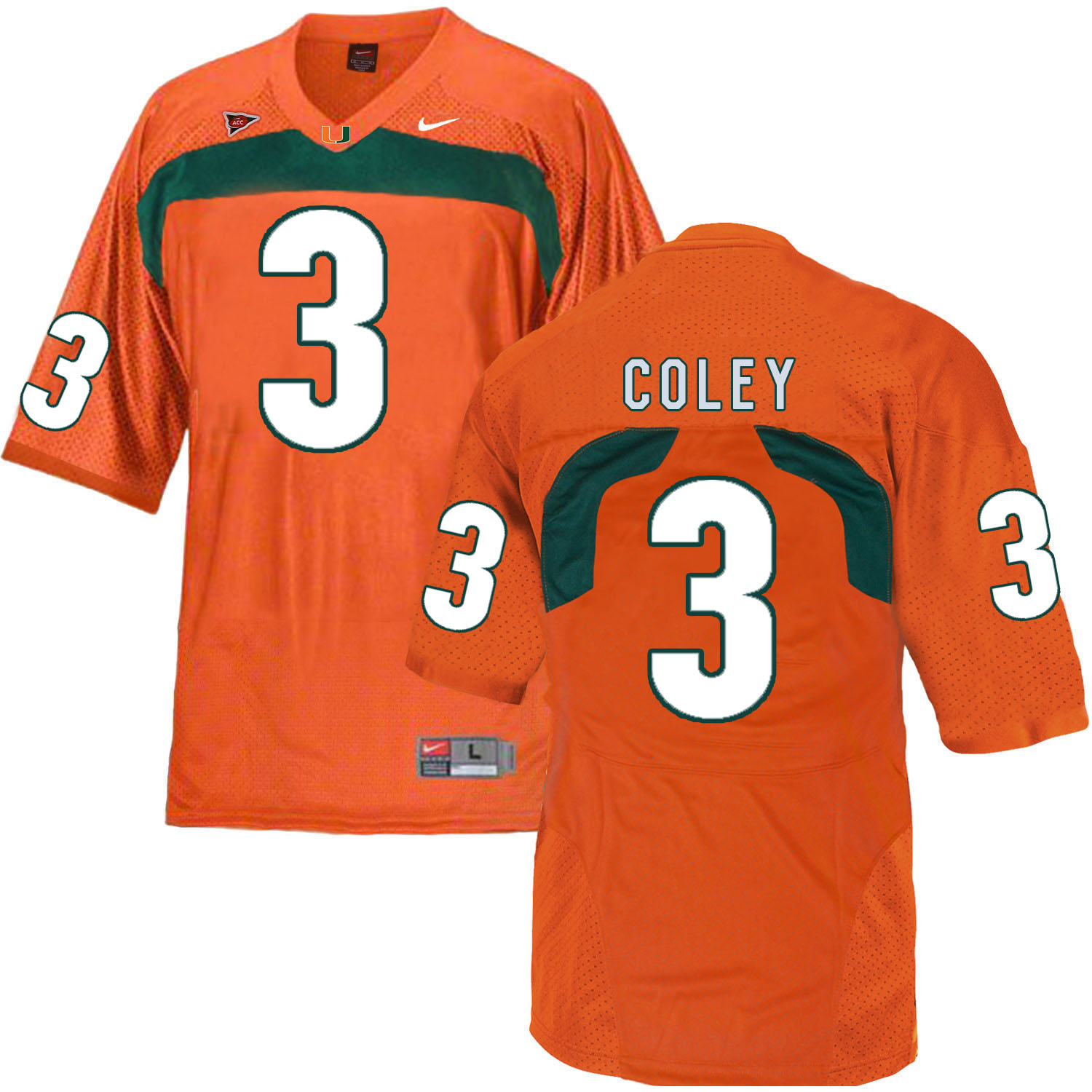 Miami Hurricanes 3 Stacy Coley Orange College Football Jersey