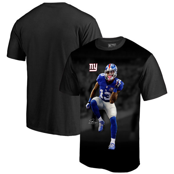 New York Giants Odell Beckham Jr. NFL Pro Line by Fanatics Branded NFL Player Sublimated Graphic T Shirt Black