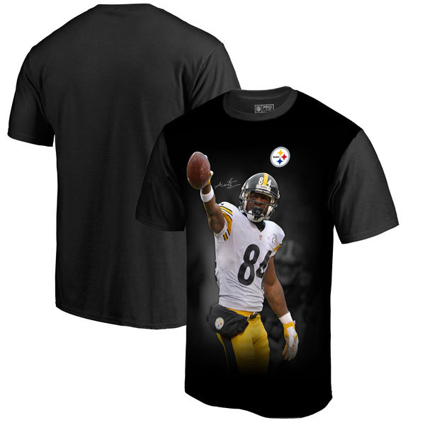 Pittsburgh Steelers Antonio Brown NFL Pro Line by Fanatics Branded NFL Player Sublimated Graphic T Shirt Black