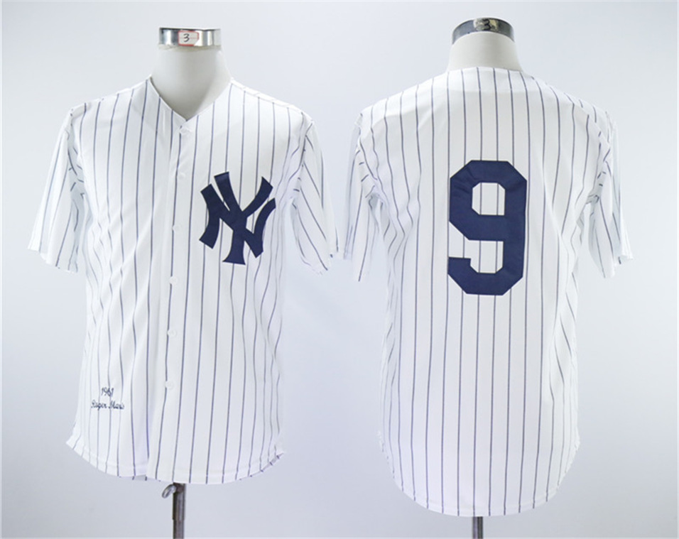 Yankees 9 Roger Maris White 1961 Throwback Jersey
