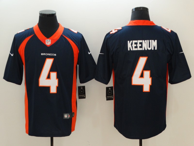 Nike Broncos 4 Case Keenum Navy Youth Vapor Untouchable Limited Jersey