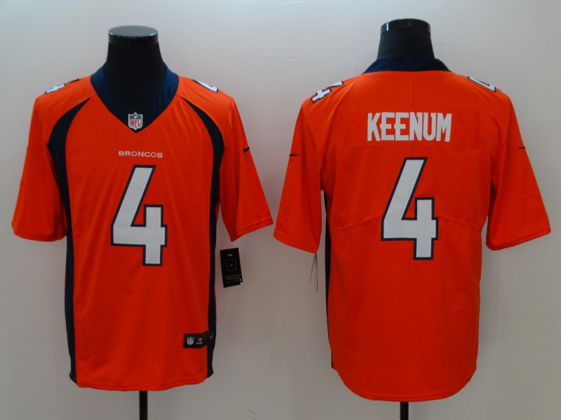 Nike Broncos 4 Case Keenum Orange Youth Vapor Untouchable Limited Jersey