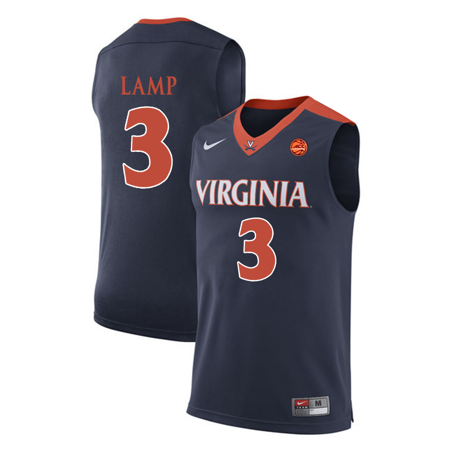Virginia Cavaliers 3 Jeff Lamp Navy College Basketball Jersey - Click Image to Close