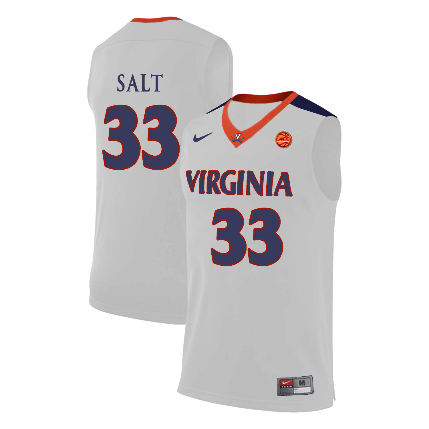 Virginia Cavaliers 33 Jack Salt White College Basketball Jersey - Click Image to Close