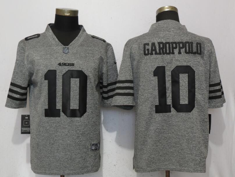 Nike 49ers 10 Jimmy Garoppolo Gray Gridiron Gray Limited Jersey