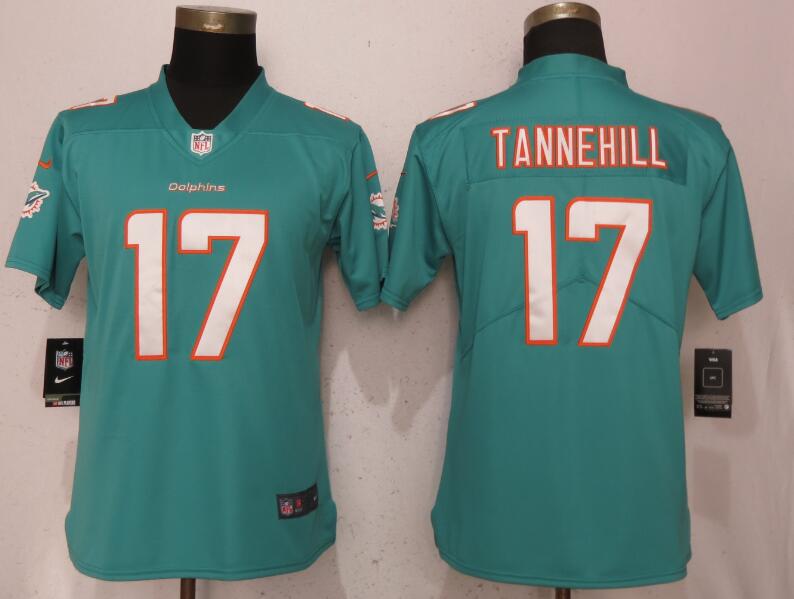 Nike Dolphins 17 Ryan Tannehill Aqua Women Vapor Untouchable Limited Jersey - Click Image to Close