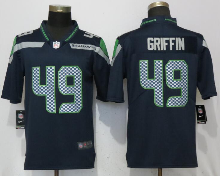 Nike Seahawks 49 Shaquem Griffin Navy Vapor Untouchable Limited Jersey