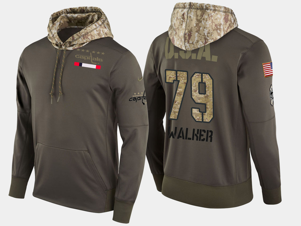 Nike Capitals 79 Nathan Walker Olive Salute To Service Pullover Hoodie