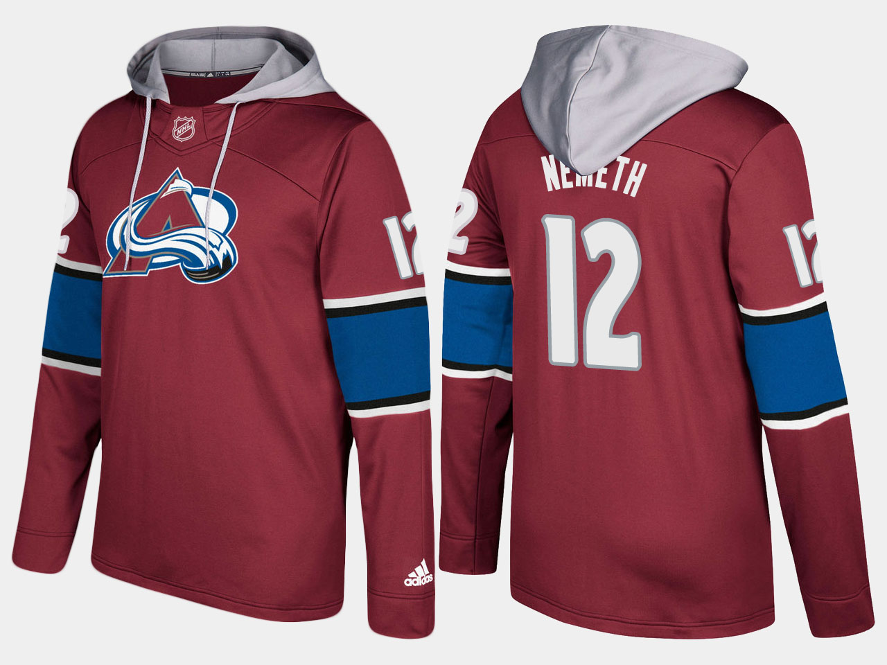 Nike Avalanche 12 Patrik Nemeth Name And Number Burgundy Hoodie - Click Image to Close