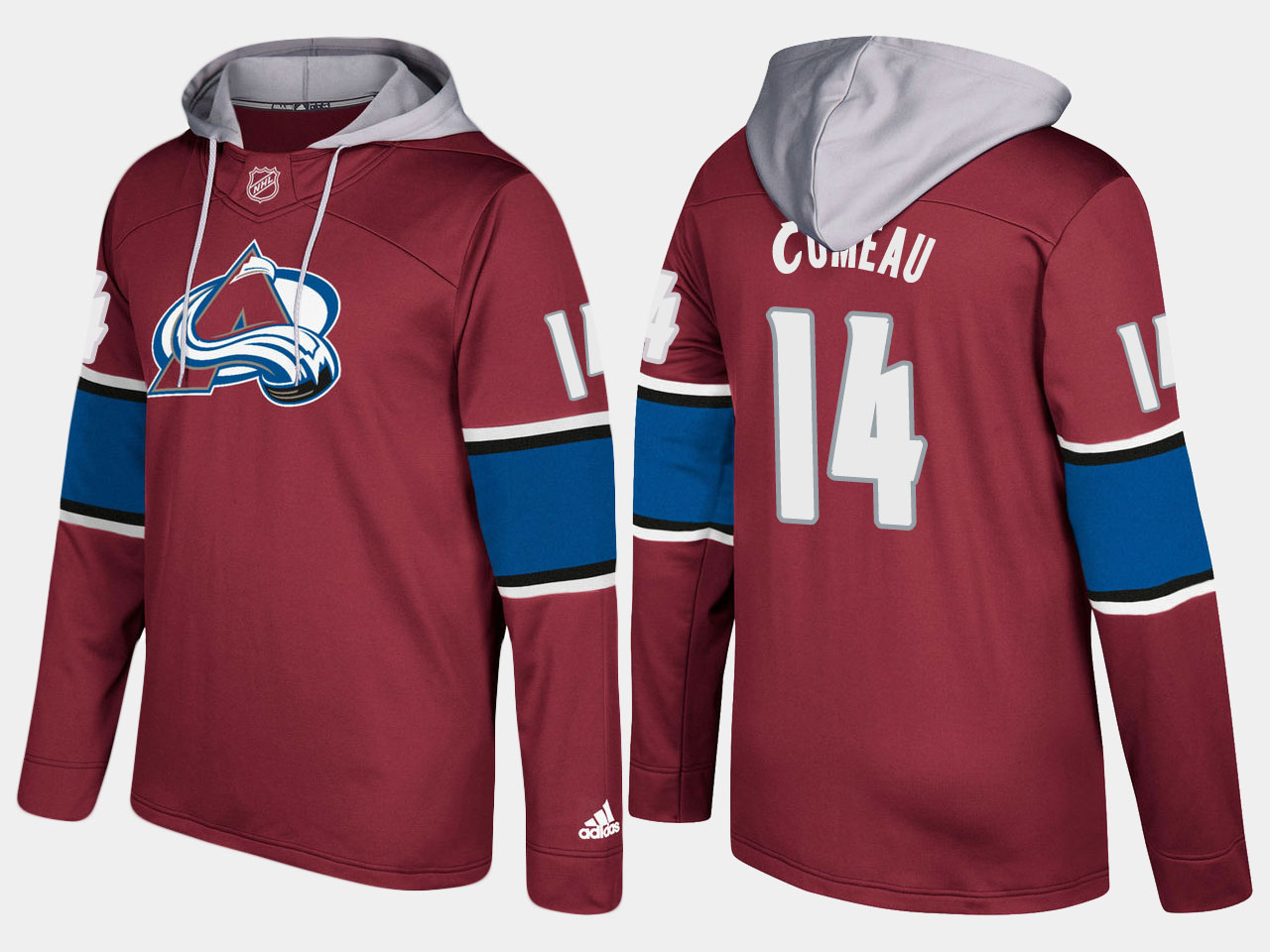 Nike Avalanche 14 Blake Comeau Name And Number Burgundy Hoodie