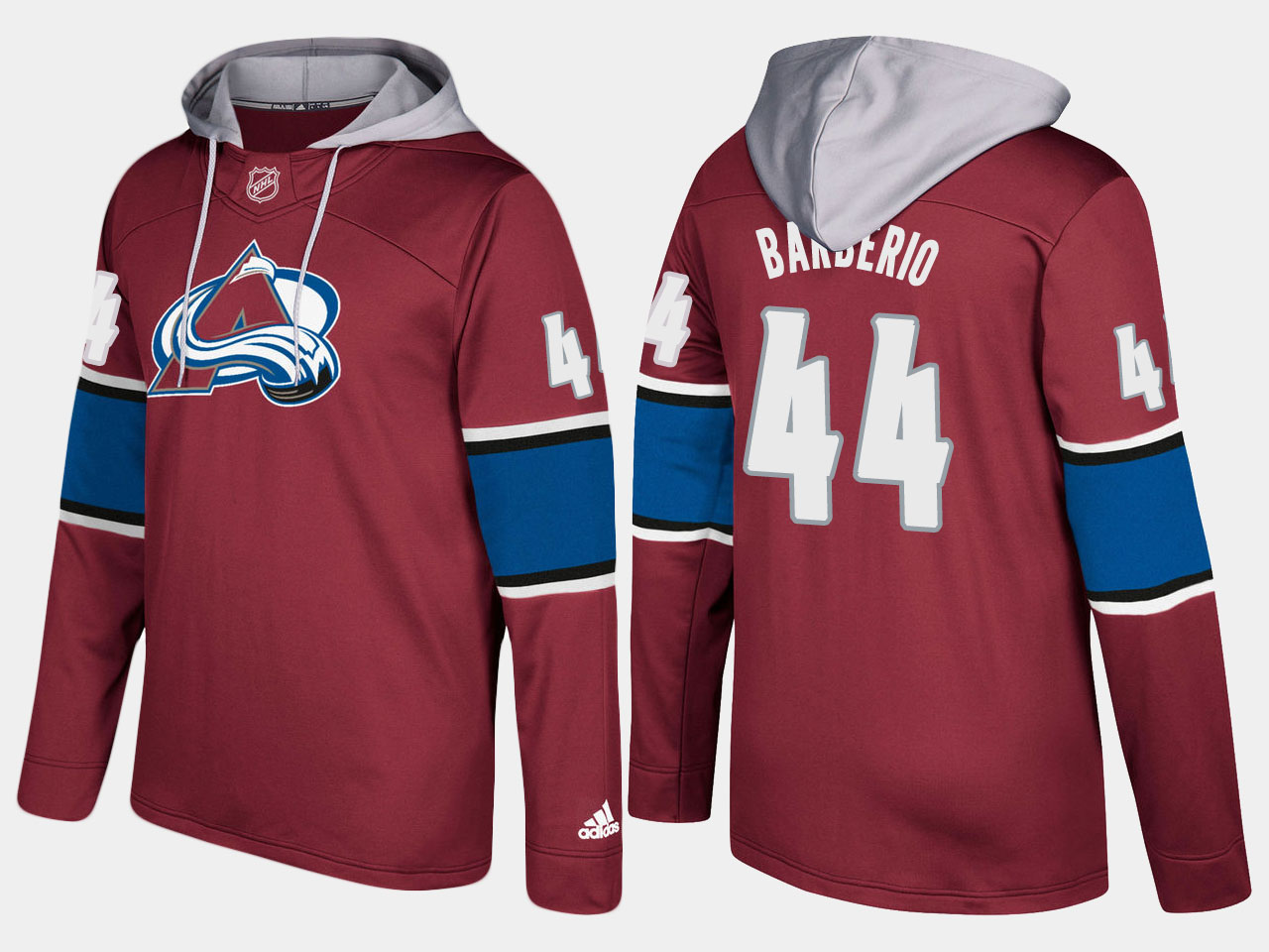 Nike Avalanche 44 Mark Barberio Name And Number Burgundy Hoodie - Click Image to Close