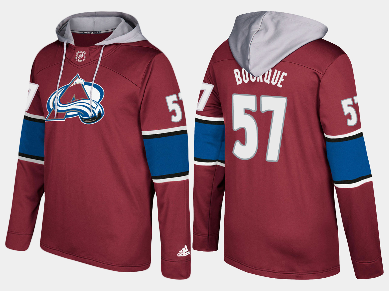 Nike Avalanche 57 Gabriel Bourque Name And Number Burgundy Hoodie