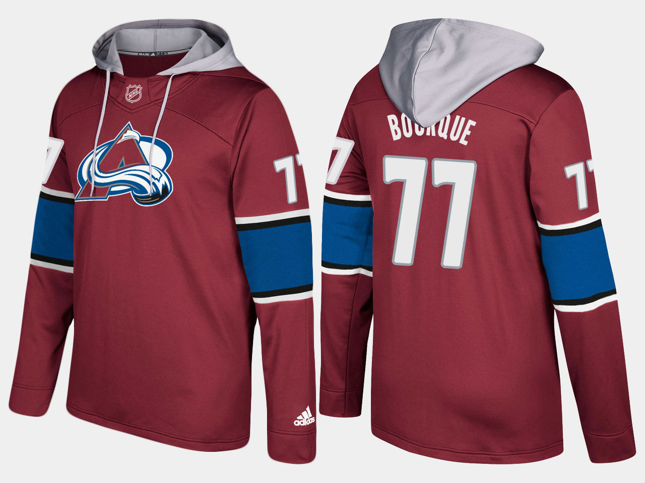 Nike Avalanche 77 Ray Bourque Retired Burgundy Name And Number Hoodie