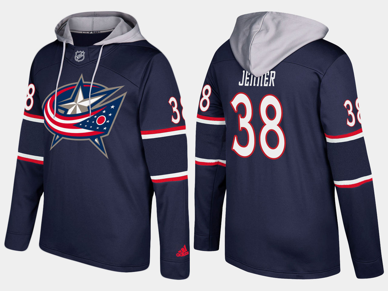 Nike Blue Jackets 38 Boone Jenner Name And Number Navy Hoodie