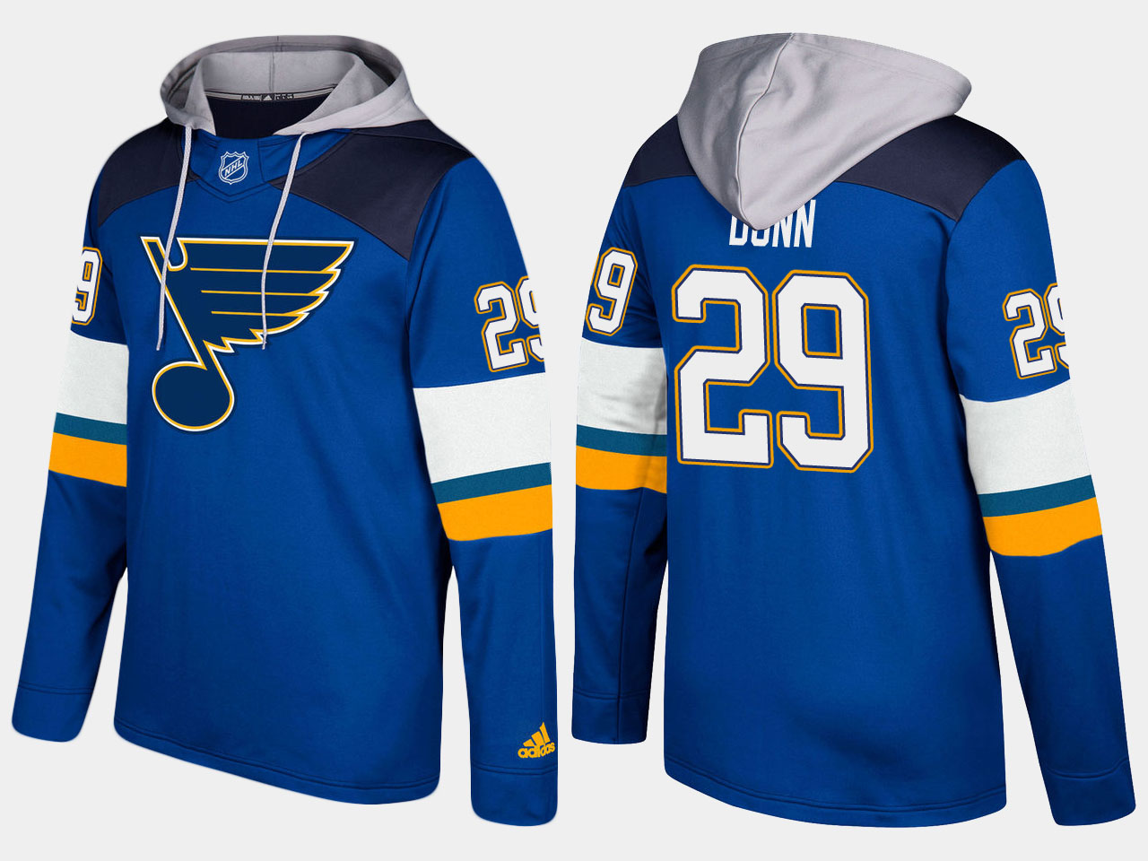 Nike Blues 29 Vince Dunn Name And Number Blue Hoodie