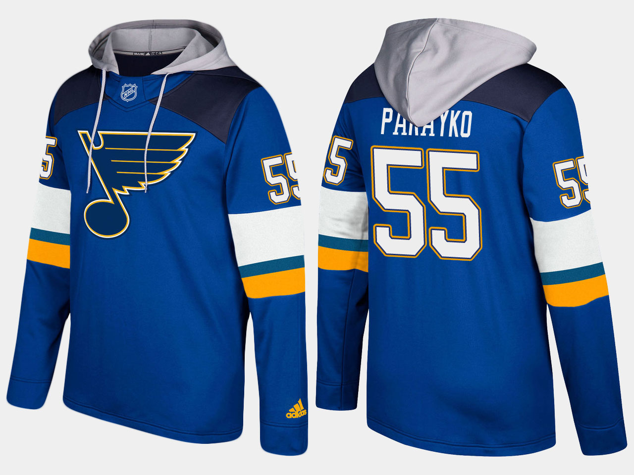 Nike Blues 55 Colton Parayko Name And Number Blue Hoodie