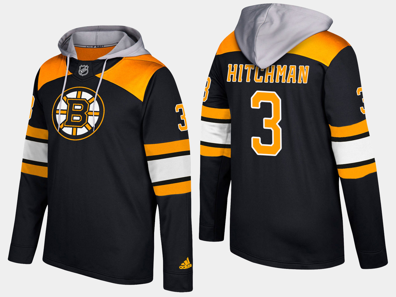 Nike Bruins 3 Lionel Hitchman Retired Black Name And Number Hoodie - Click Image to Close