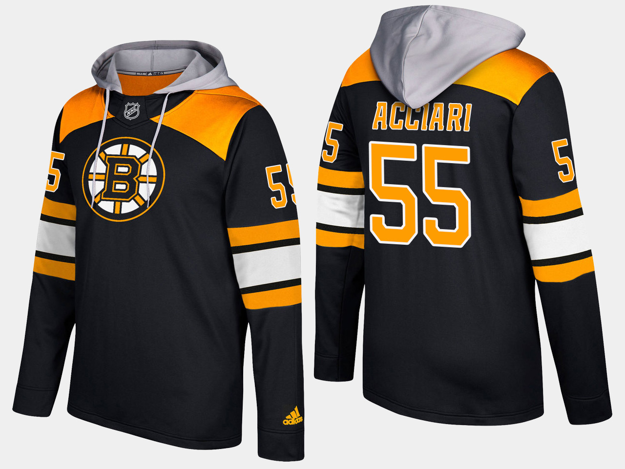 Nike Bruins 55 Noel Acciari Name And Number Black Hoodie - Click Image to Close