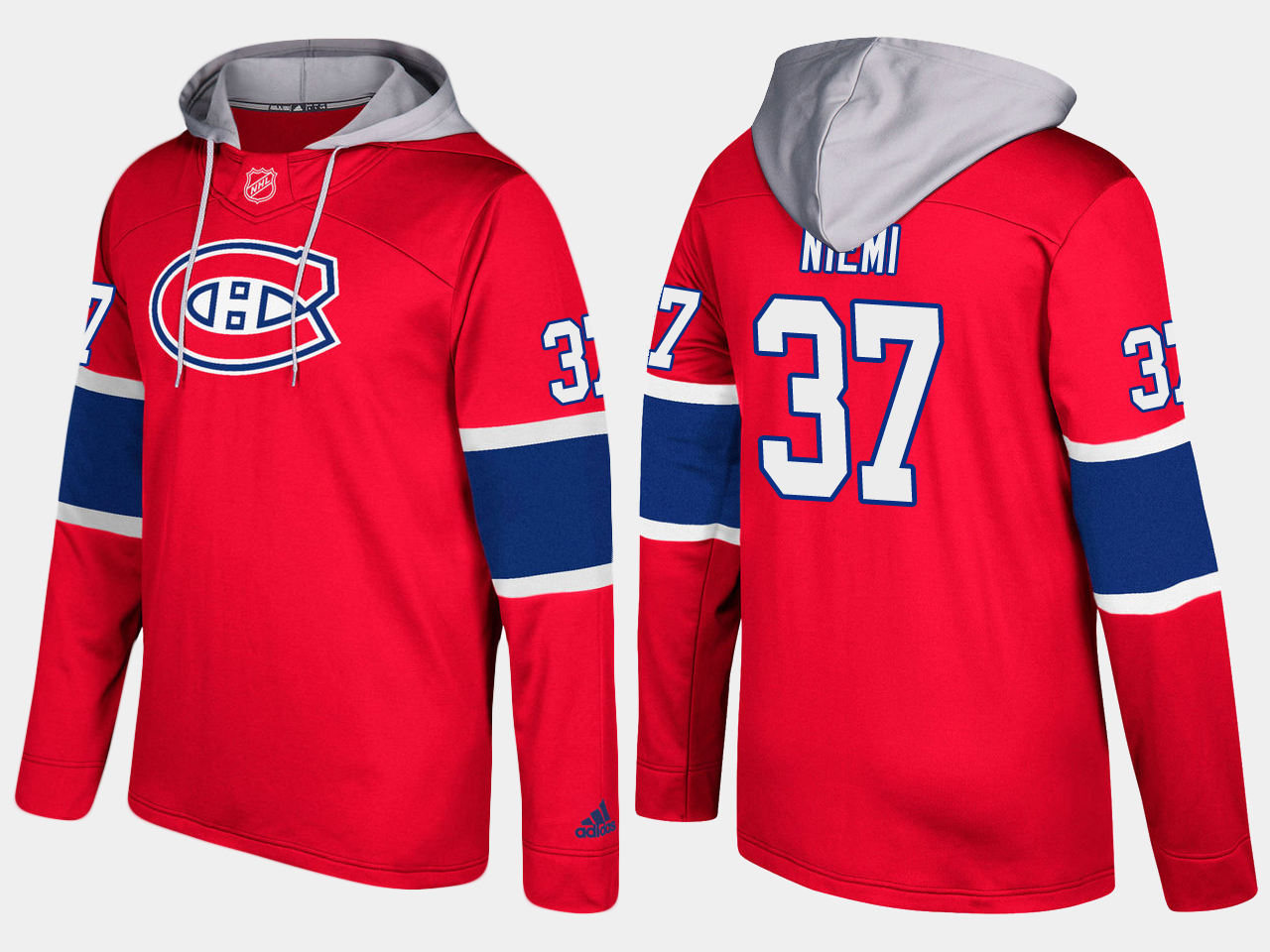 Nike Canadiens 37 Antti Niemi Name And Number Red Hoodie