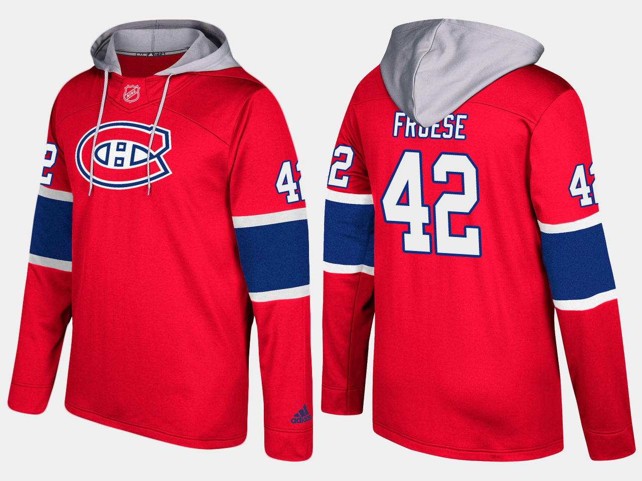 Nike Canadiens 42 Byron Froese Name And Number Red Hoodie