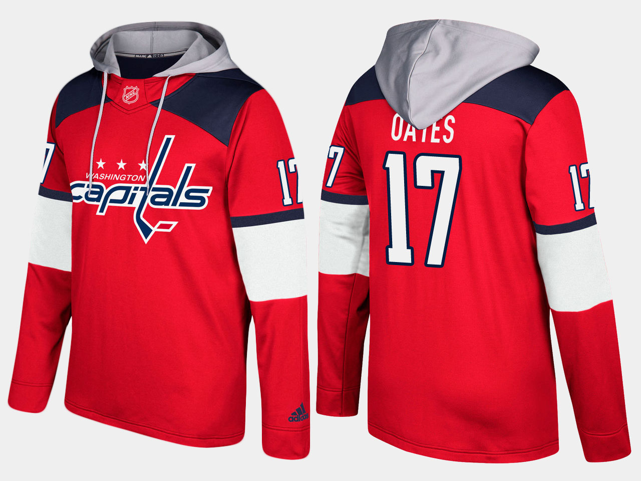 Nike Capitals 17 Adam Oates Retired Red Name And Number Hoodie