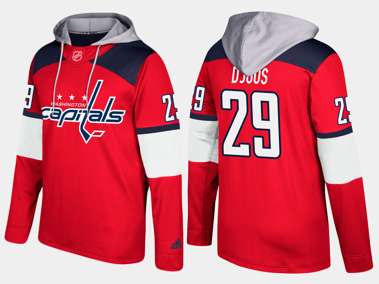 Nike Capitals 29 Christian Djoos Name And Number Red Hoodie