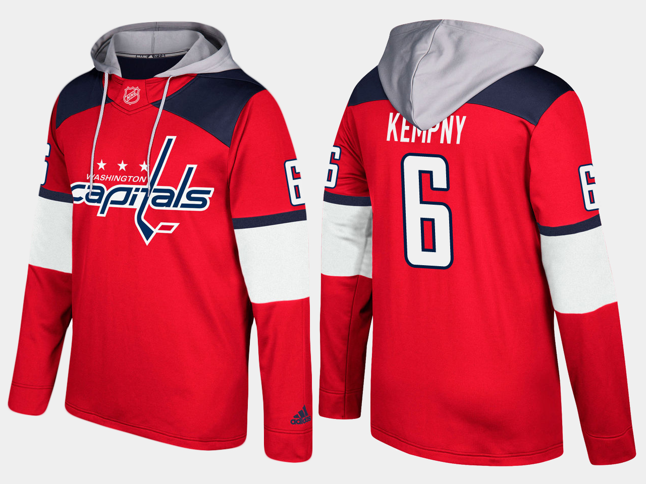 Nike Capitals 6 Michal Kempny Name And Number Red Hoodie