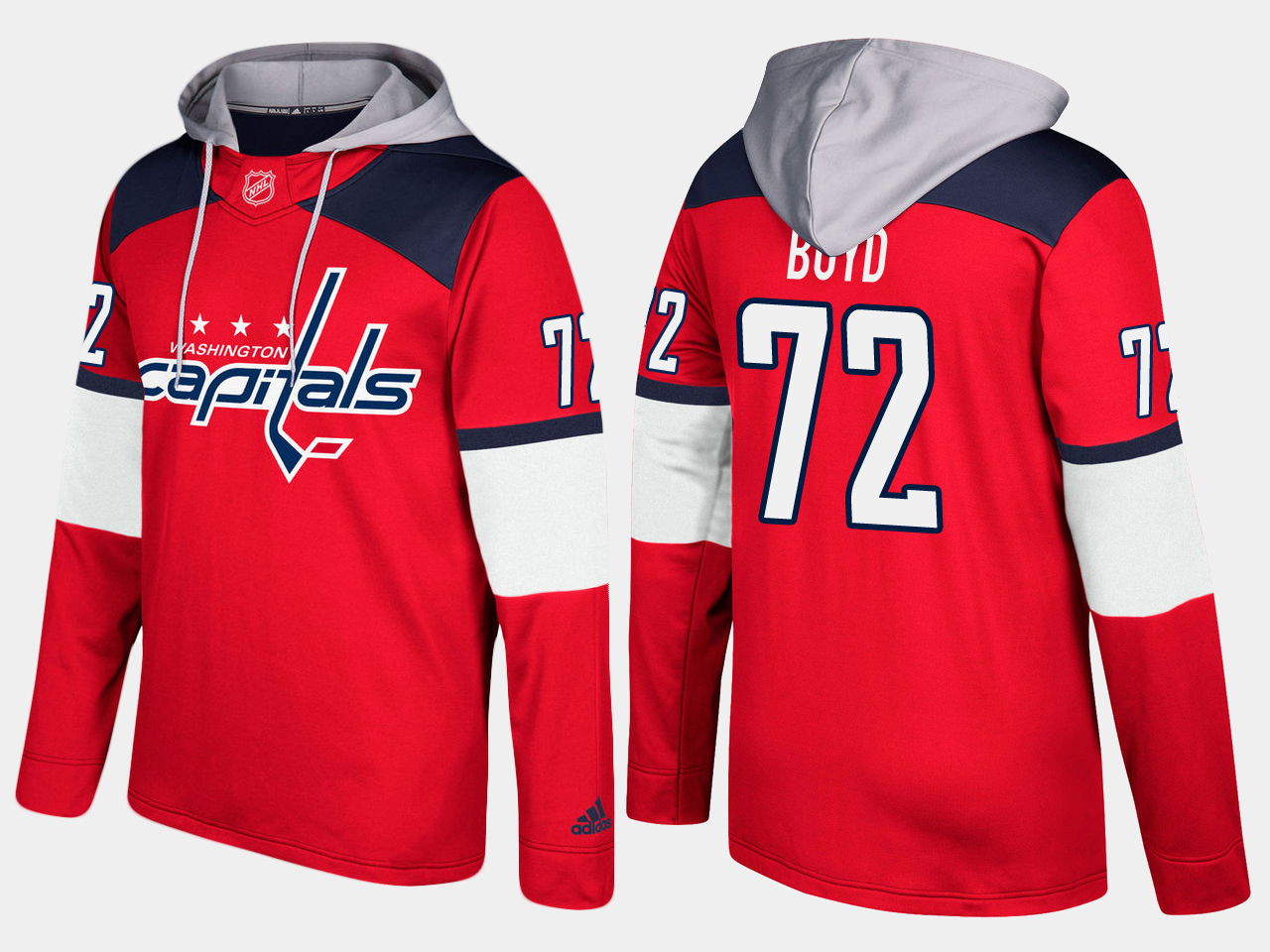Nike Capitals 72 Travis Boyd Name And Number Red Hoodie