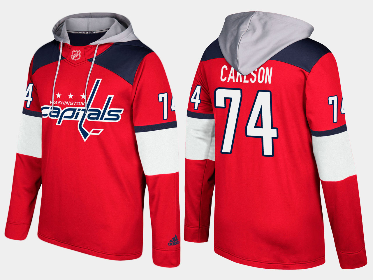 Nike Capitals 74 John Carlson Name And Number Red Hoodie