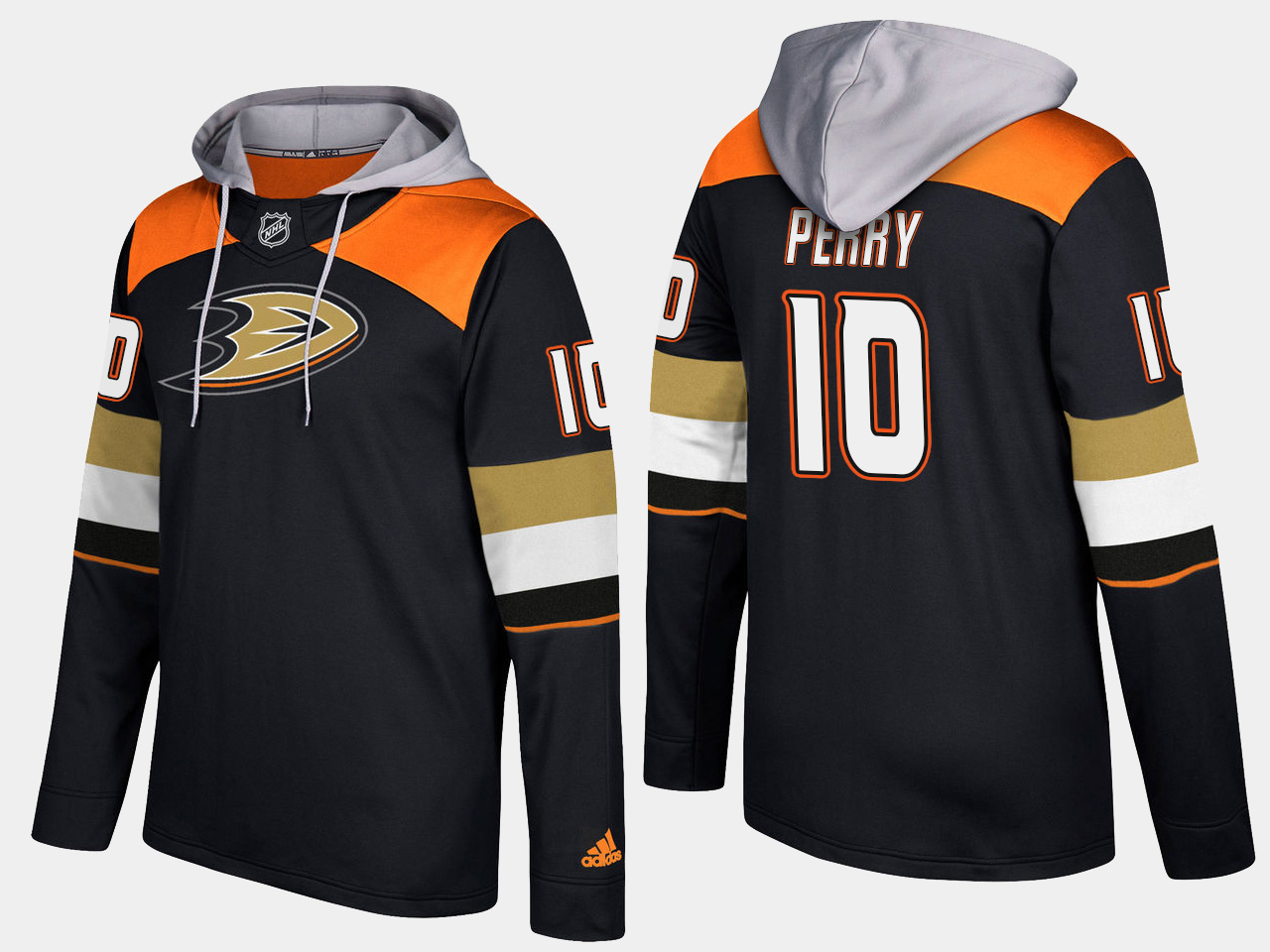 Nike Ducks 10 Corey Perry Name And Number Black Hoodie - Click Image to Close
