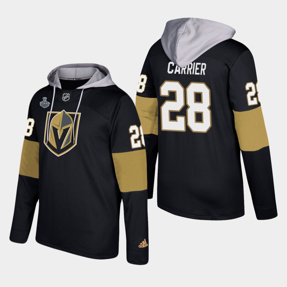 Nike Vegas Golden Knights 28 William Carrier Black 2018 Stanley Cup Final Name And Number Hoodie