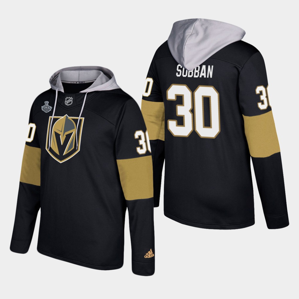 Nike Vegas Golden Knights 30 Malcolm Subban Black 2018 Stanley Cup Final Name And Number Hoodie