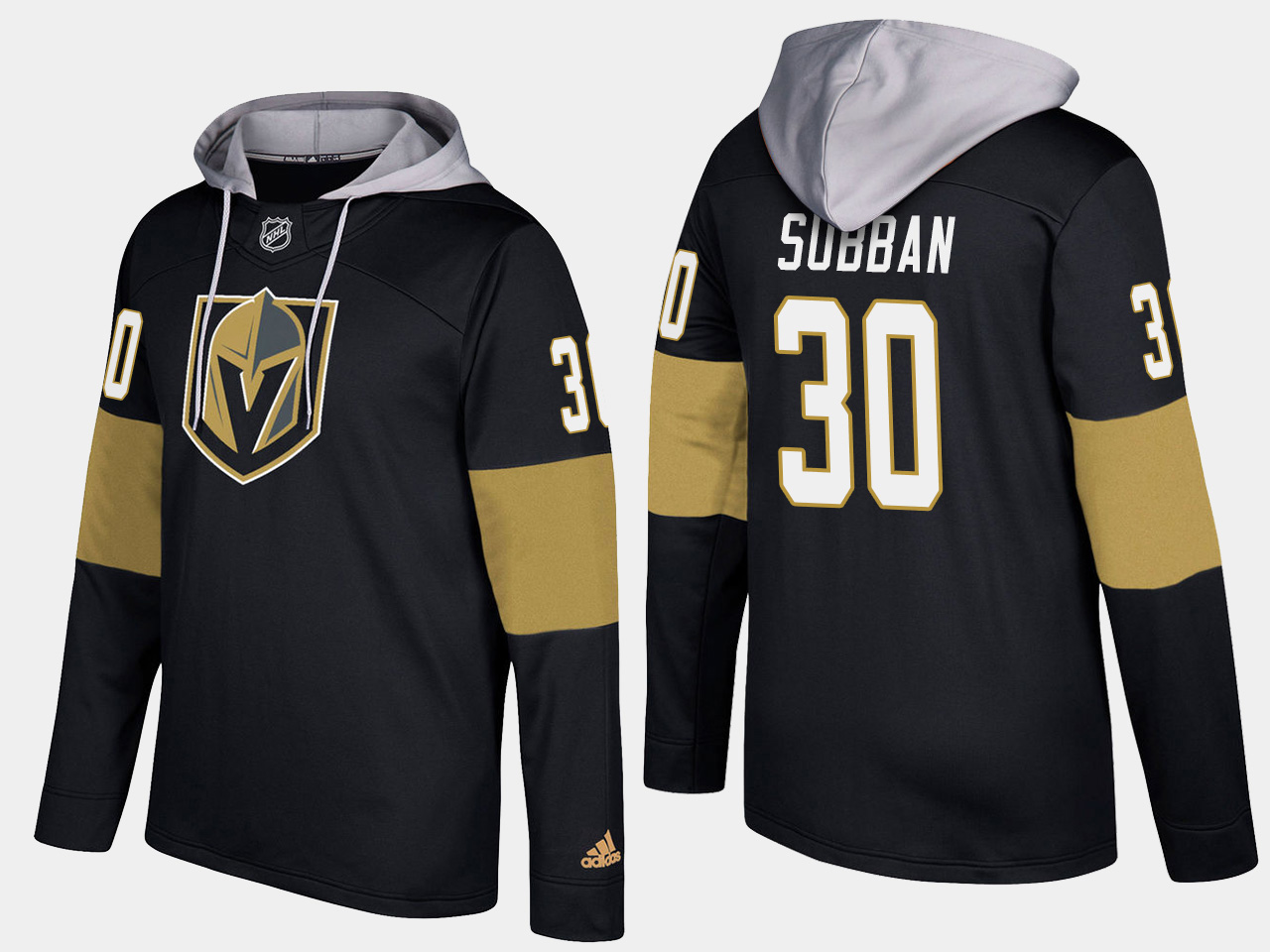 Nike Vegas Golden Knights 30 Malcolm Subban Name And Number Black Hoodie