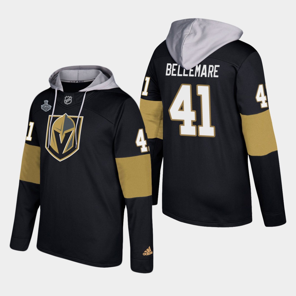 Nike Vegas Golden Knights 41 Pierre Edouard Black 2018 Stanley Cup Final Name And Number Hoodie
