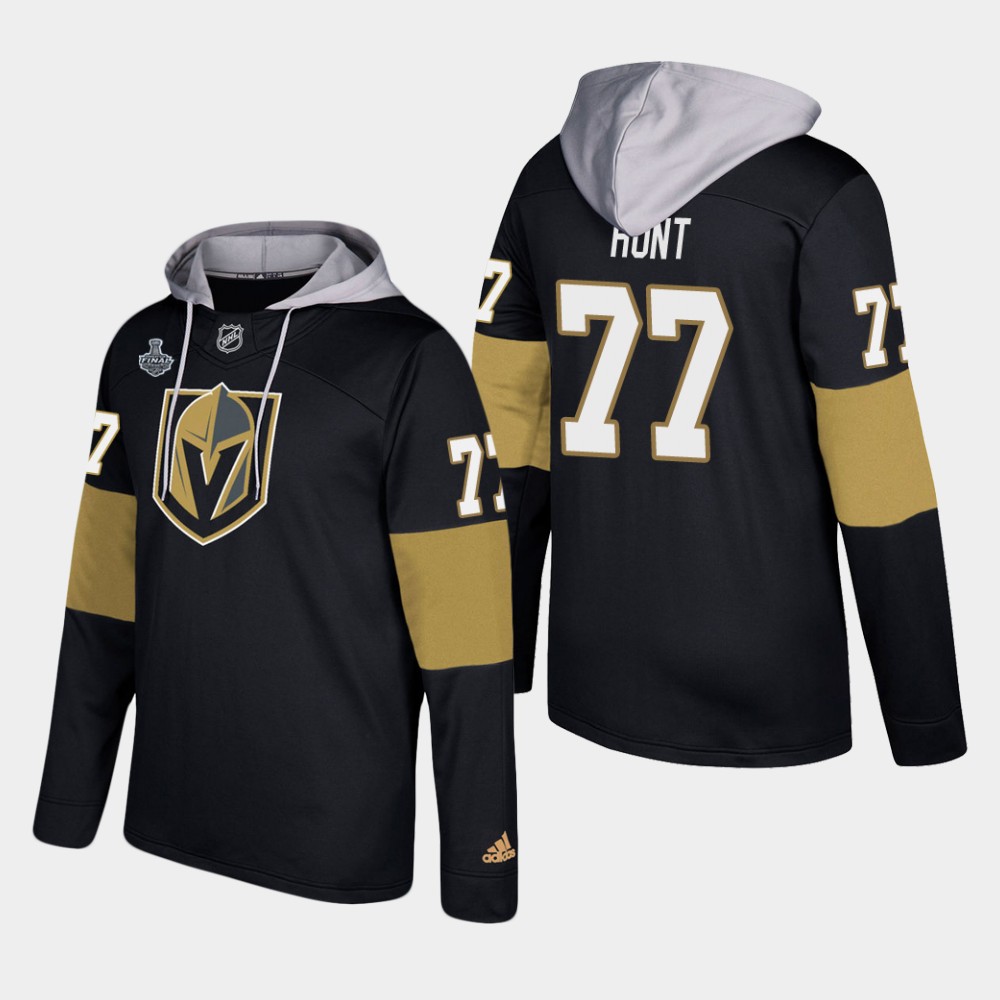 Nike Vegas Golden Knights 77 Brad Hunt Black 2018 Stanley Cup Final Name And Number Hoodie