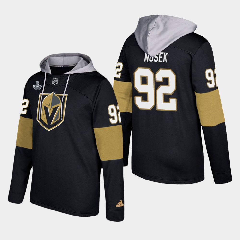 Nike Vegas Golden Knights 92 Tomas Nosek Black 2018 Stanley Cup Final Name And Number Hoodie