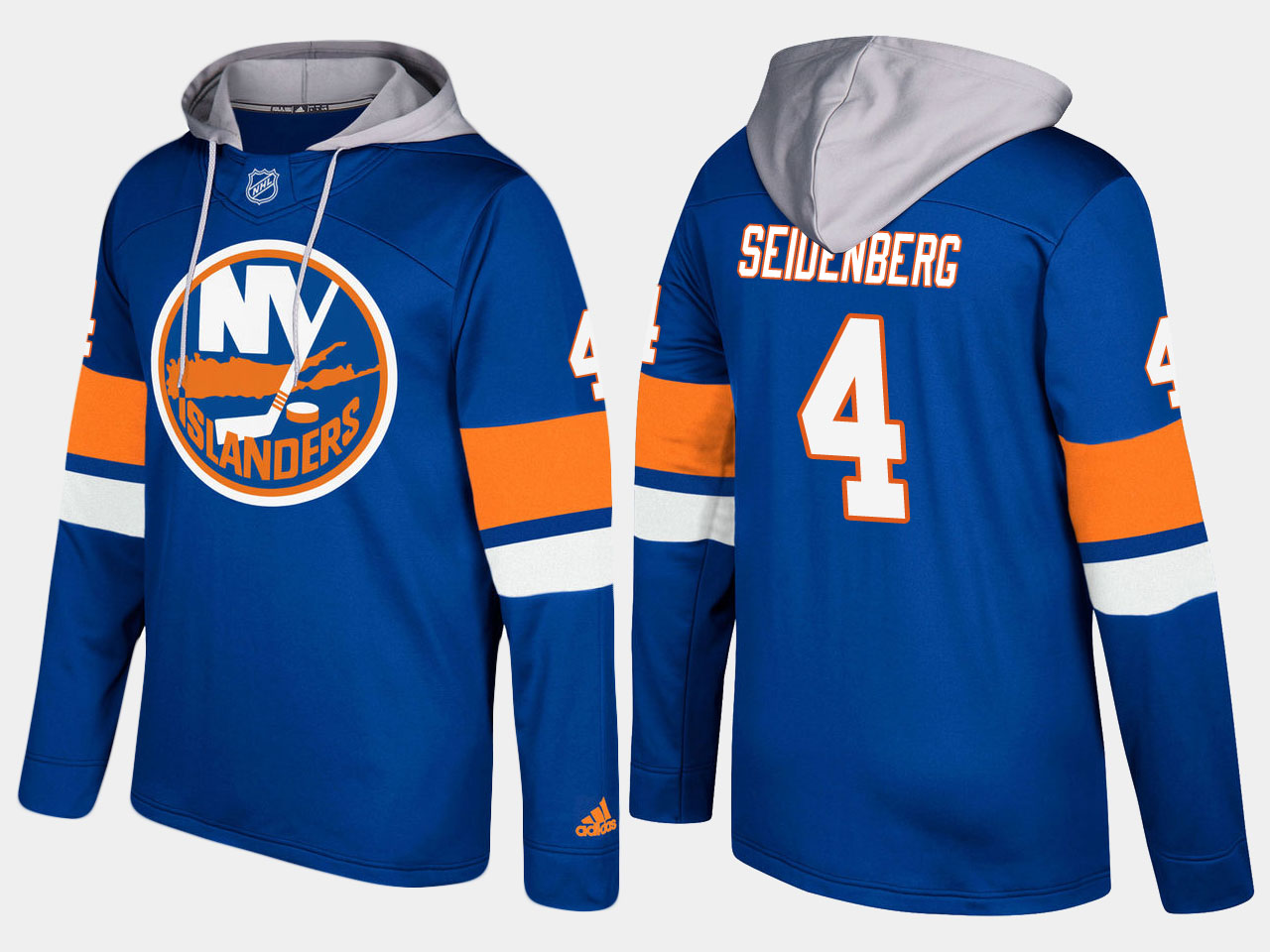 Nike Islanders 4 Dennis Seidenberg Name And Number Blue Hoodie