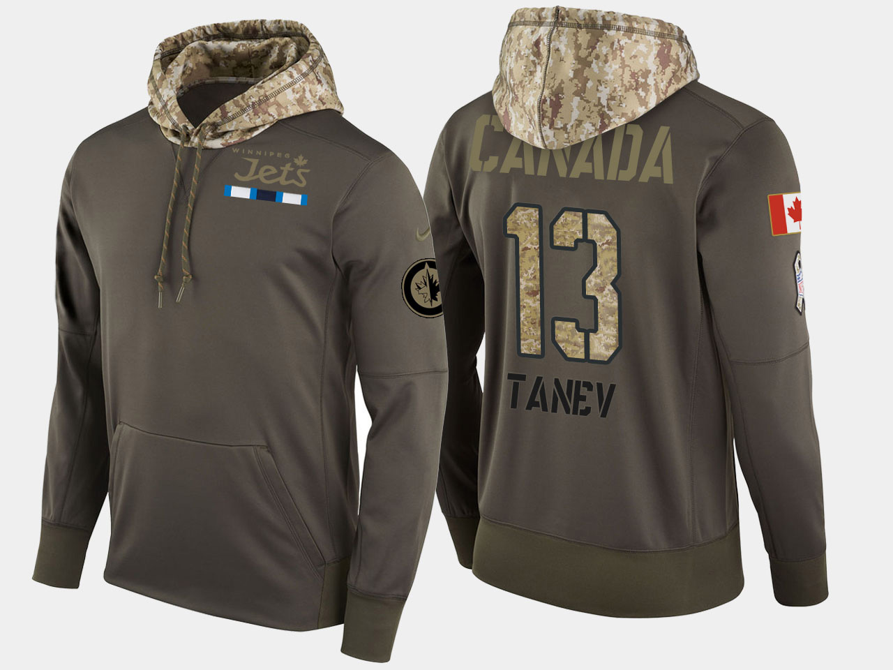 Nike Jets 13 Steve Mason Olive Salute To Service Pullover Hoodie